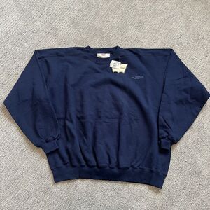 Vintage NWT Levis Embroidered Crewneck Sweatshirt Size XXL Blue USA